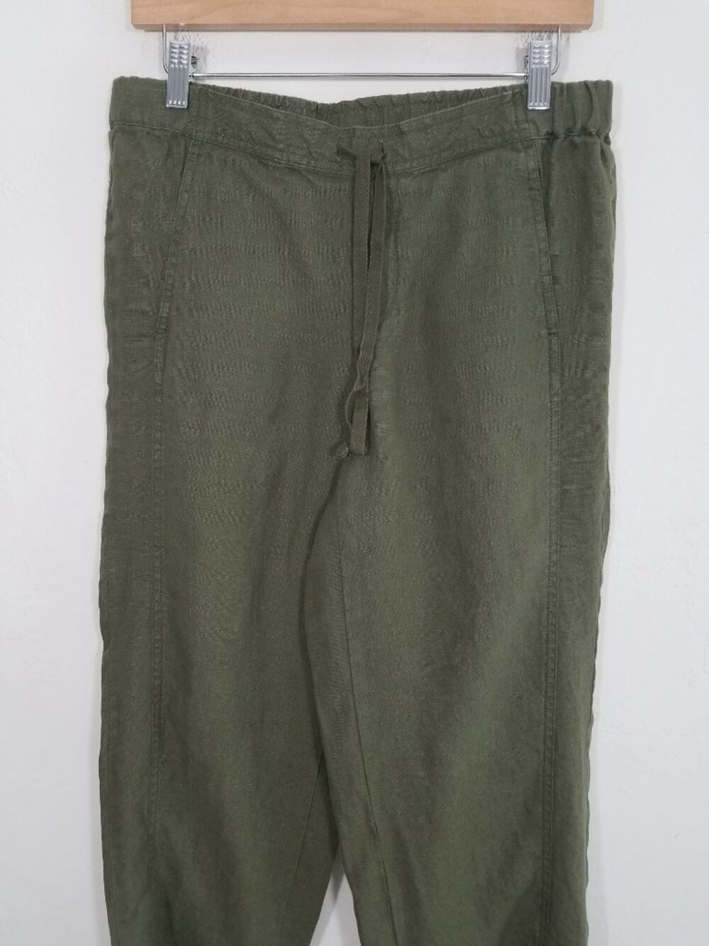 J. Jill Love Linen 100% Linen Pull-On Green Pants Size S - Picture 2 of 6